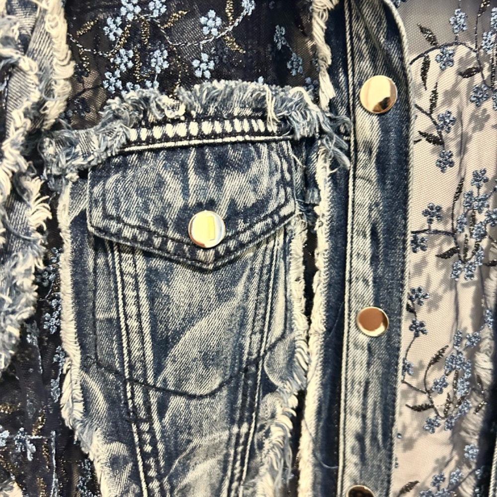 Lace and Jean Jacket - Picture 5 of 9